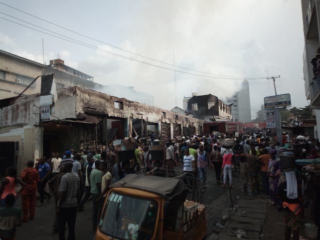  Fire destroys shops, valuables at Dugbe, Ibadan