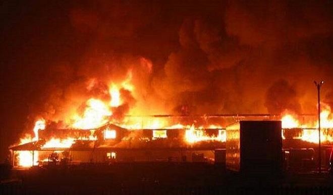  Fire Outbreak at Ketu Plank Market, Lagos