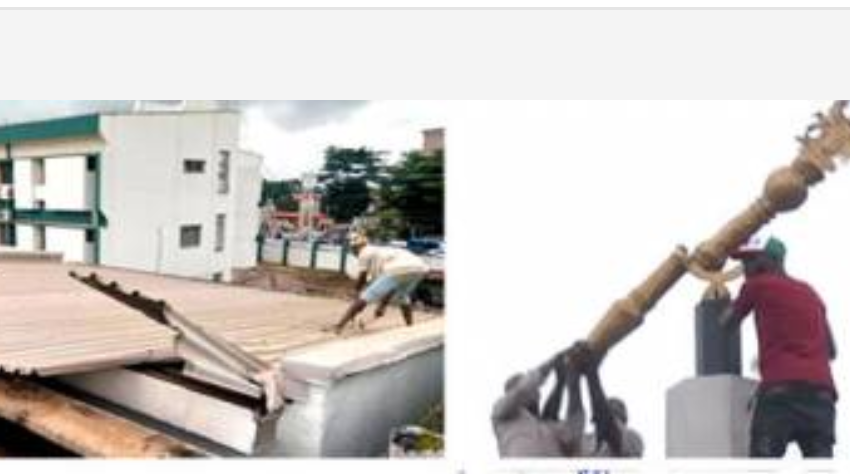  Edo Assembly Roof Removed, Mace Statue Dismantled