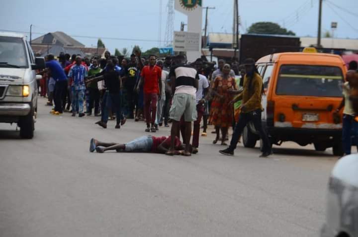  Obaseki’s Supporter Falls From Speeding vehicle