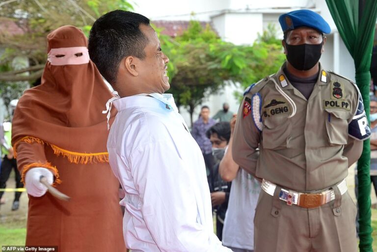  Indonesian man publicly flogged 150 times for child rape