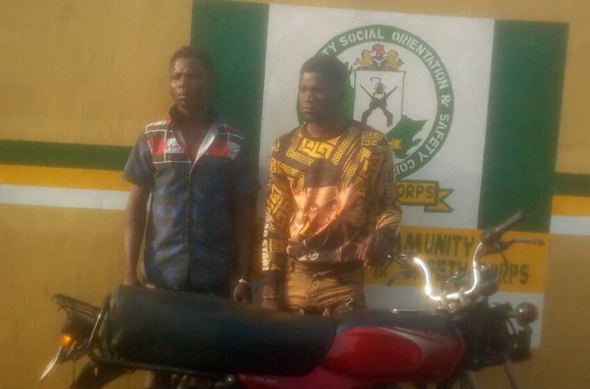  So Safe Corps arrests 2 for stealing bike in Ogun
