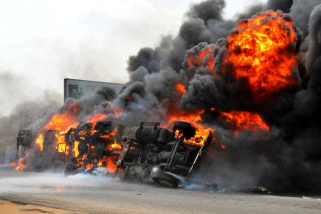 Tanker explosion in Lagos leaves two dead, 23 vehicles razed