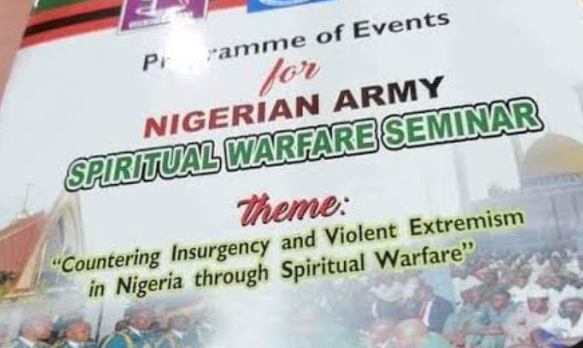 Nigerian Army holds Spiritual Warfare Seminar today