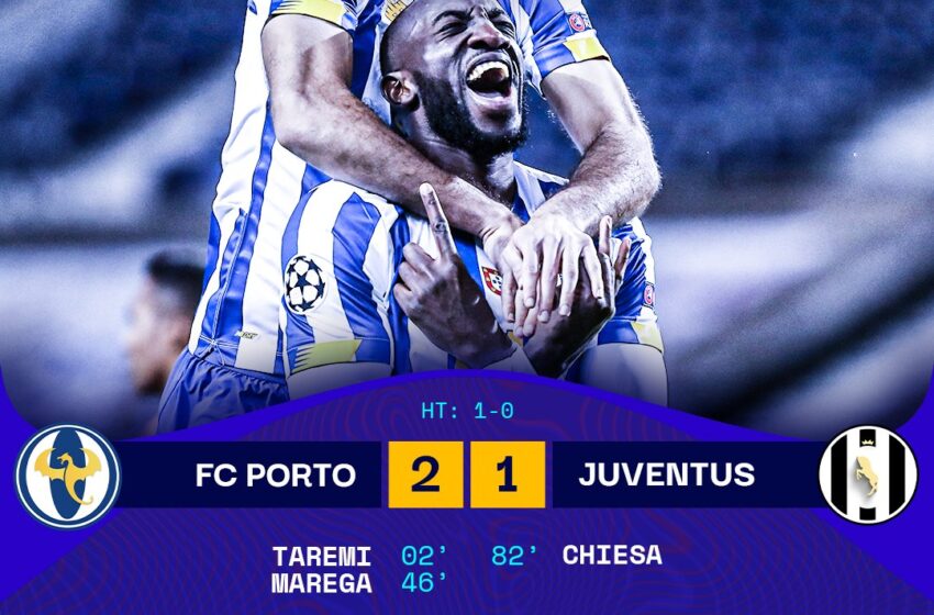  Porto hands shock defeat to Juventus in round of 16 clash