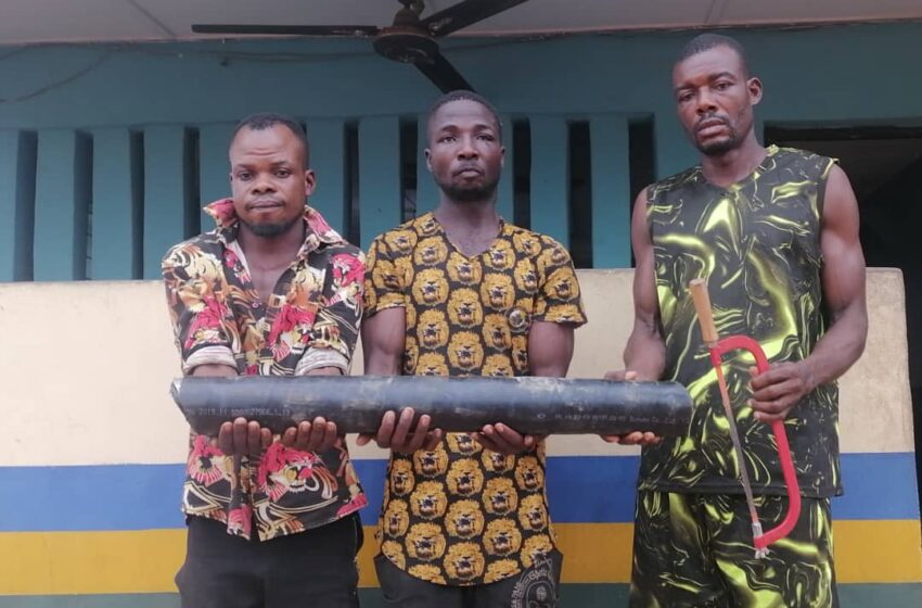  Ogun State Police Command arrests 3 suspected railway cable vandals
