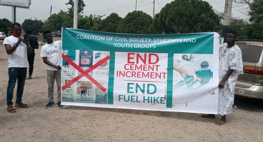  Edo people Protests hike in prices of cement, petrol