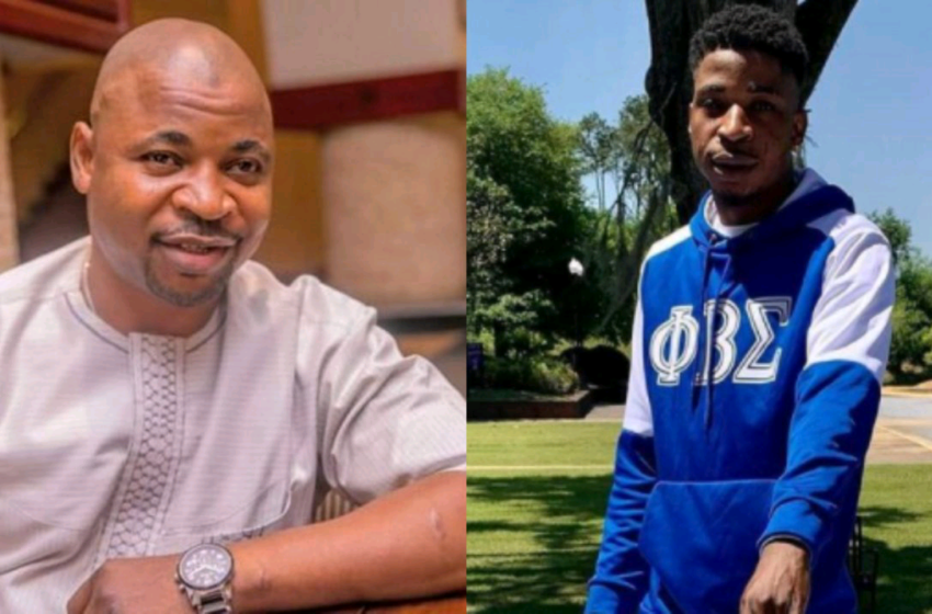  Weird: MC Oluomo celebrates as son becomes member of fraternity