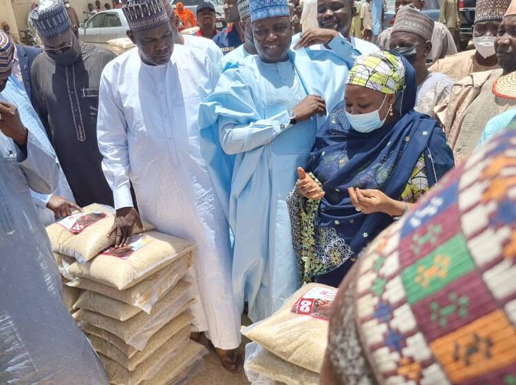  Tinubu’s Foundation donates trailer loads of rice to IDP camps in Borno