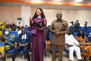 Jerry with his wife during the valedictory session