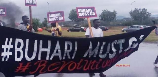  61st Independence: Police disperse #BuhariMustGo protesters in Abuja
