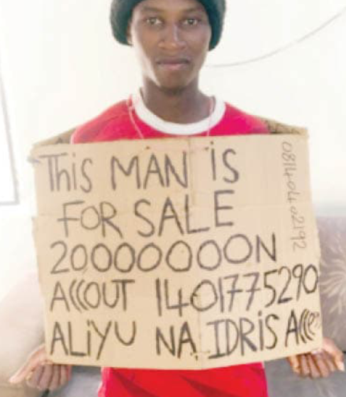  Hardship: Man puts self up for sale