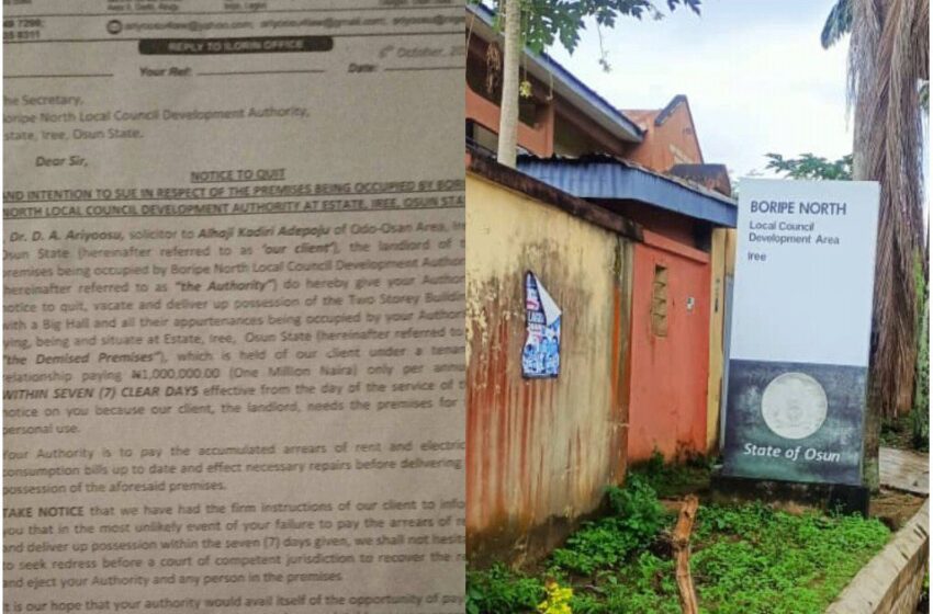 ₦1m Rent Debt: Landlord threatens to eject Osun Council from office building over N1m rent debt