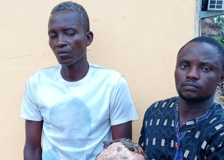  Money ritual: Ogun Police arrest two men with human head
