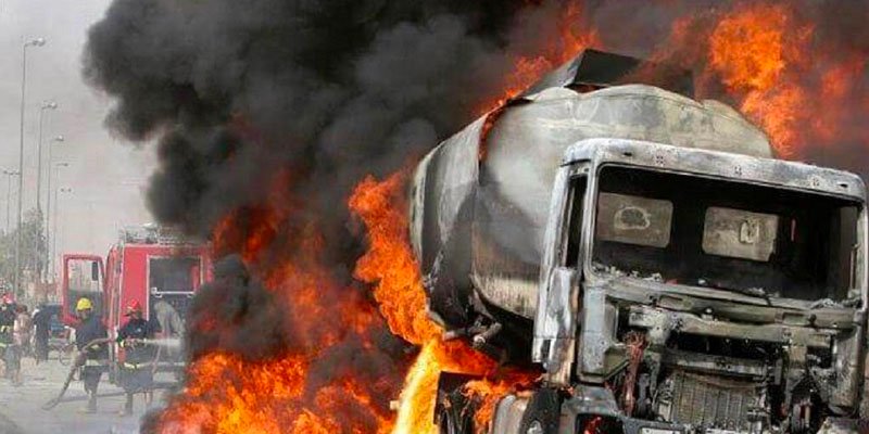  Petrol Tanker explodes on Lagos-Ibadan highway