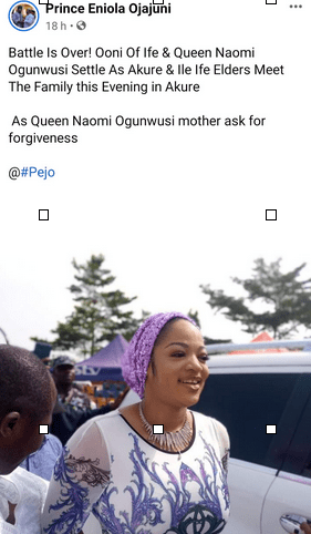  Ooni of Ife, Olori Naomi reportedly reconciled