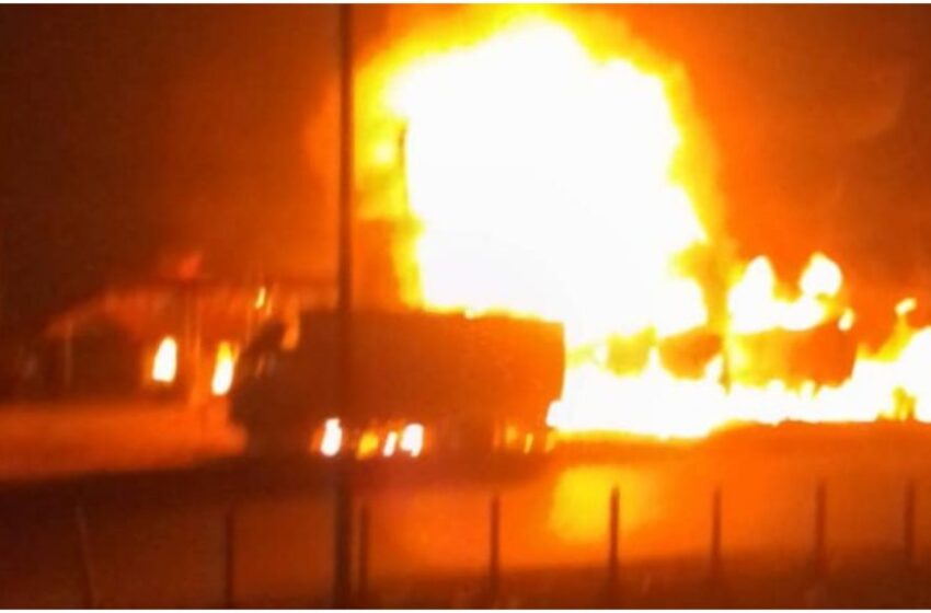  Fire guts petrol station in Anambra