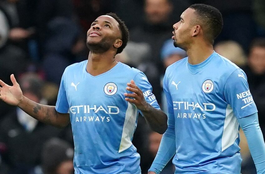  Sterling nets 100th PL goal as City edge 10-man Wolves