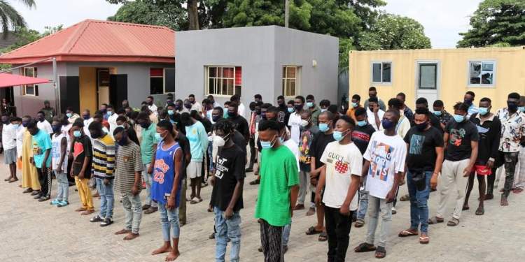  Record Arrest: EFCC Arrests 80 ‘Yahoo Boys’ In Ibadan, 40 in Enugu  ……Recovers 13 Cars, 3 Motor Bikes, Laptops, Phones