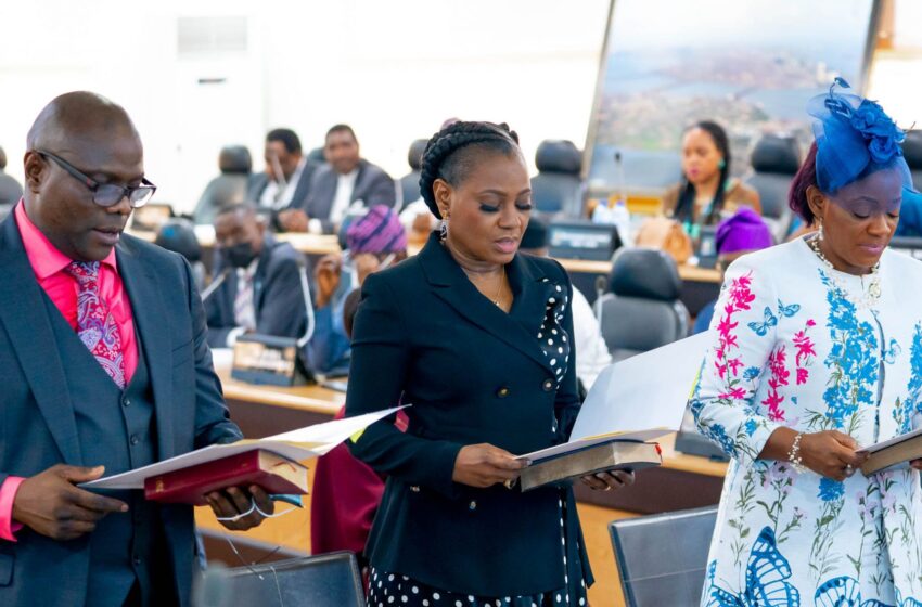  Sanwo-Olu swears-in three permanent secretaries, charges them to remain committed public service