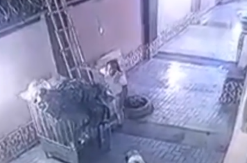  Man rants as he watches CCTV footage of his wife jumping the fence
