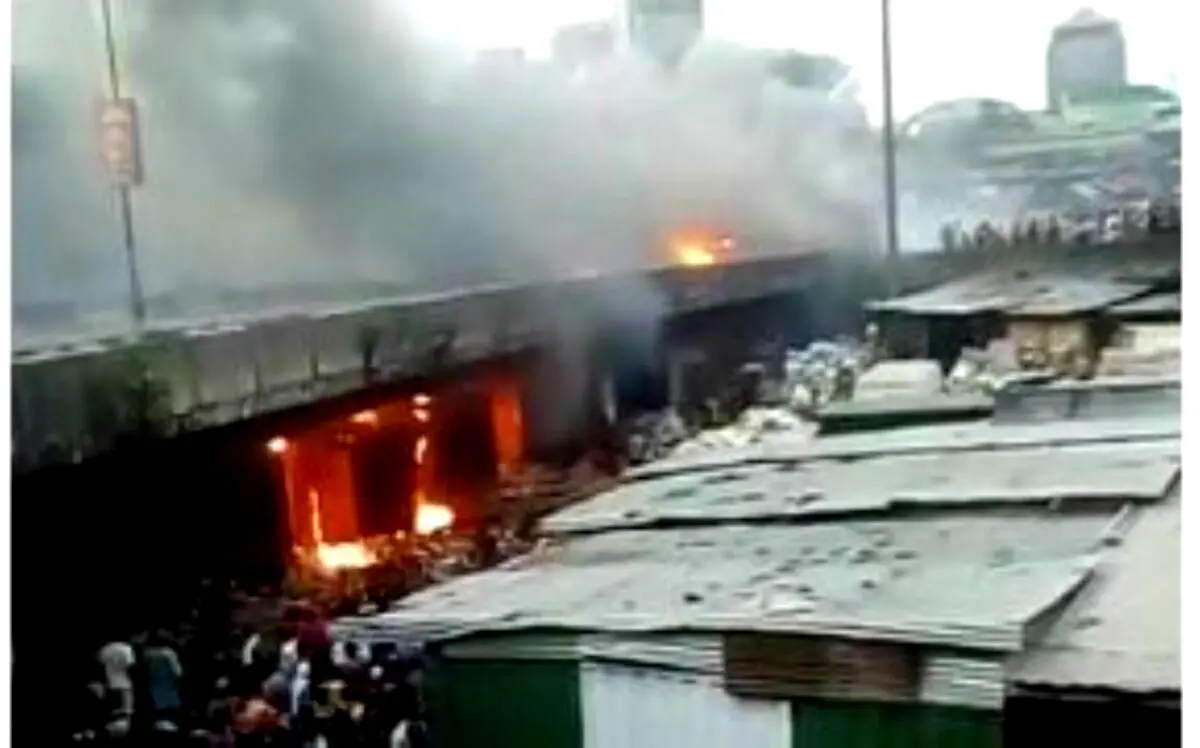  Fire outbreak under Eko Bridge