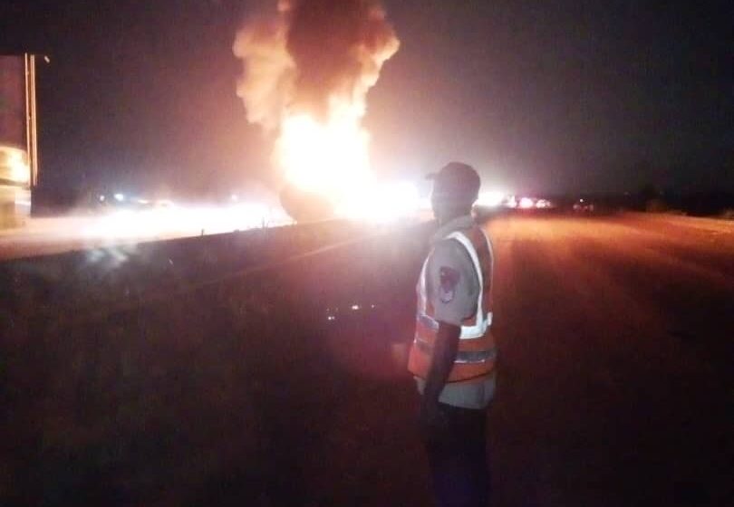  Tanker explodes, catches fire on Lagos-Ibadan expressway