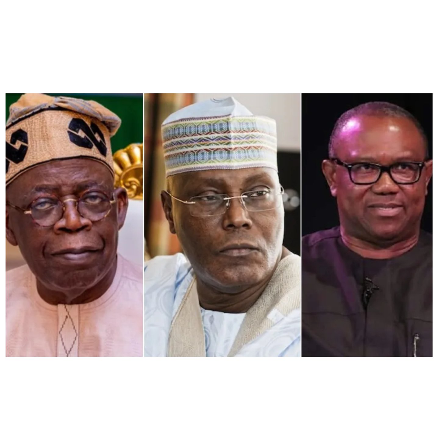 Tinubu Atiku Obi