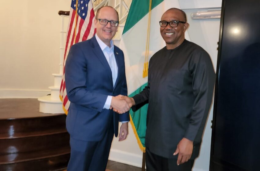  2023: Peter Obi meets U.S. Consul-General, William Stevens, discusses new Nigeria