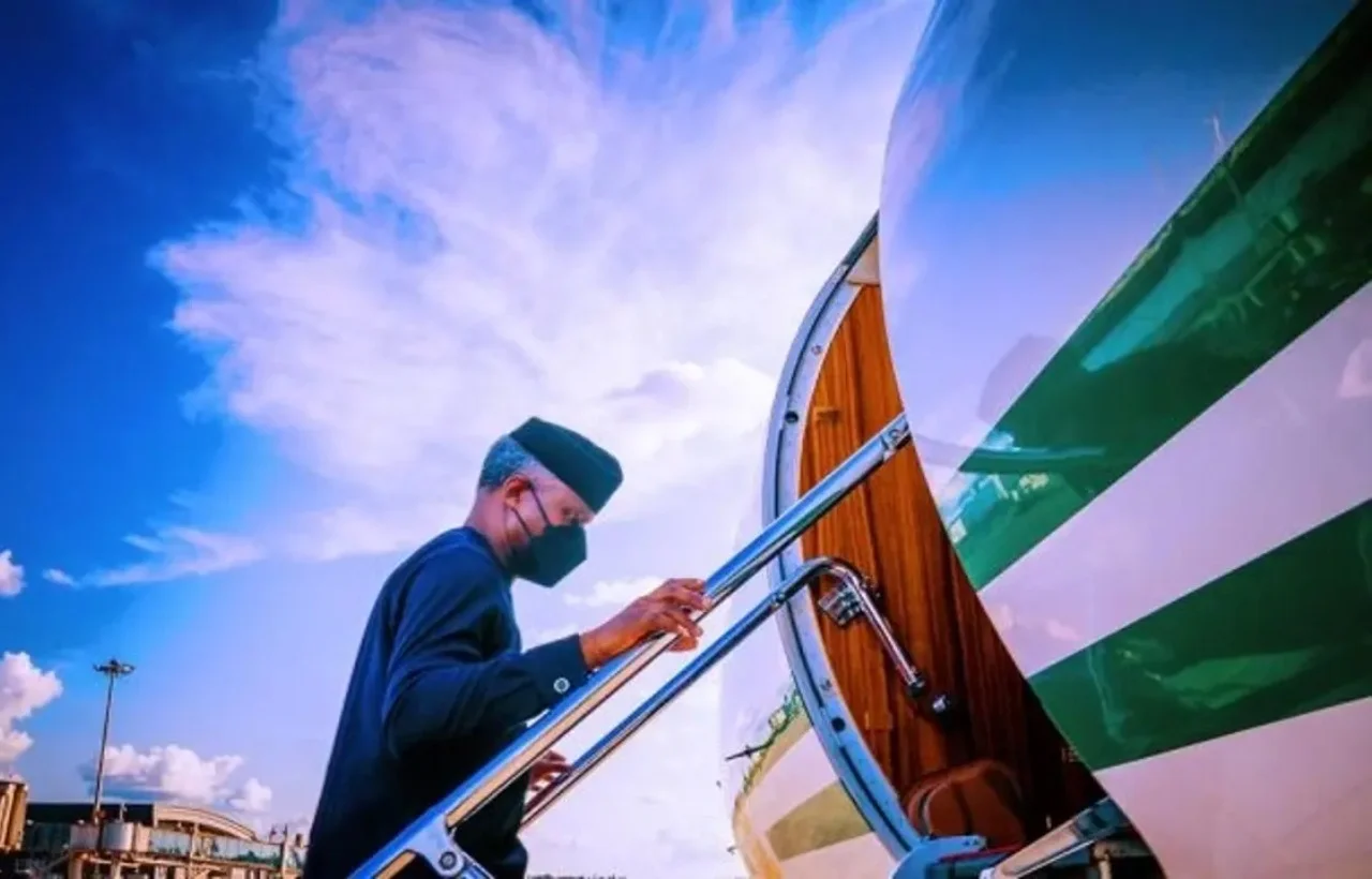  Osinbajo jets out of Nigeria