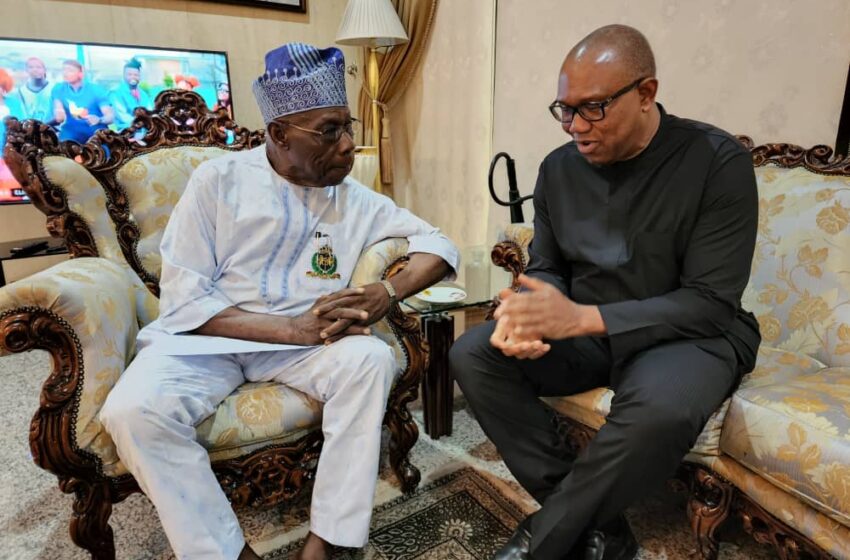  Peter Obi holds another meeting with Obasanjo